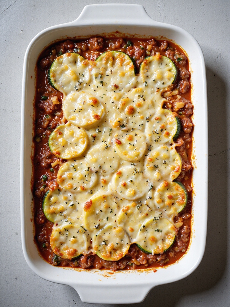 hearty beef and zucchini casserole