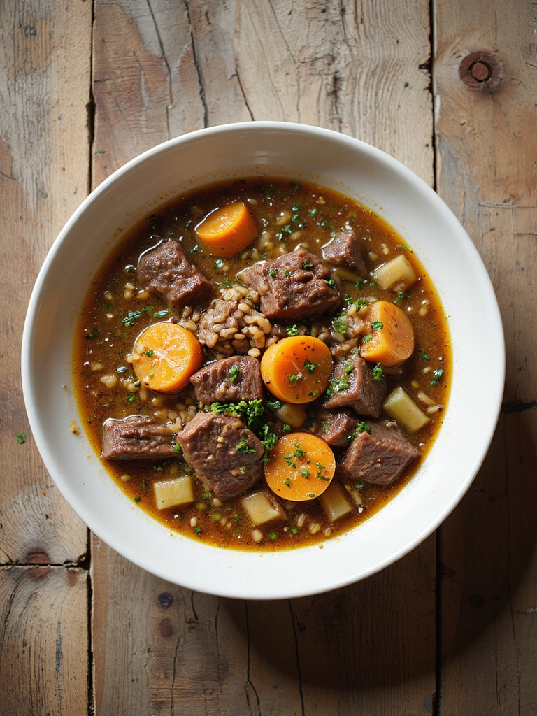 hearty beef barley soup