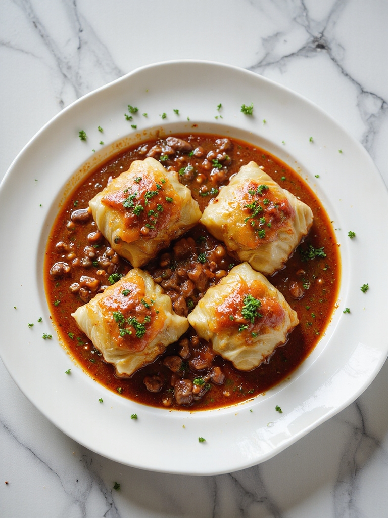 hearty beef cabbage rolls