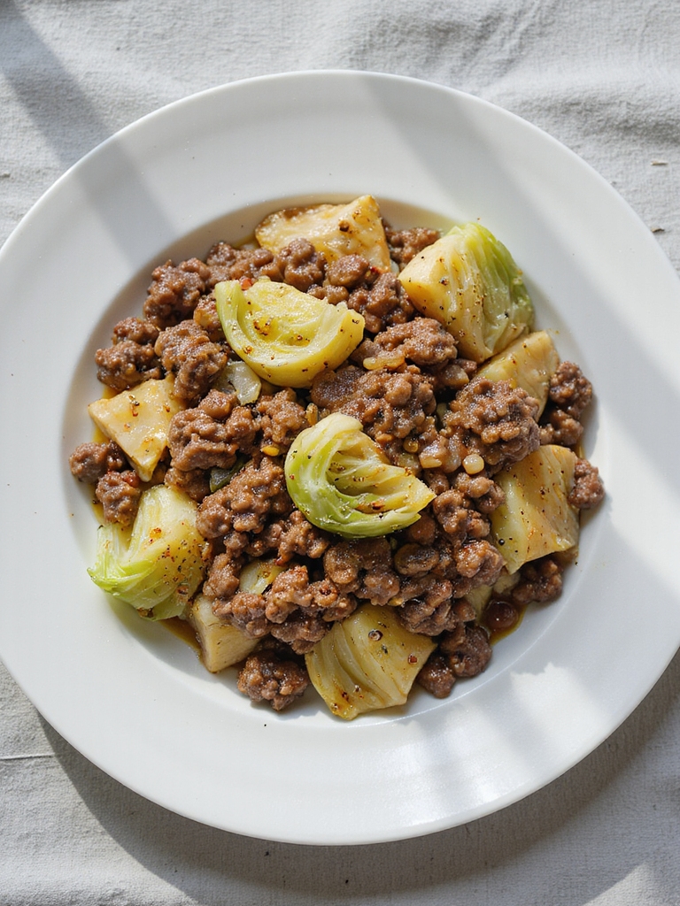 hearty cabbage and beef dish