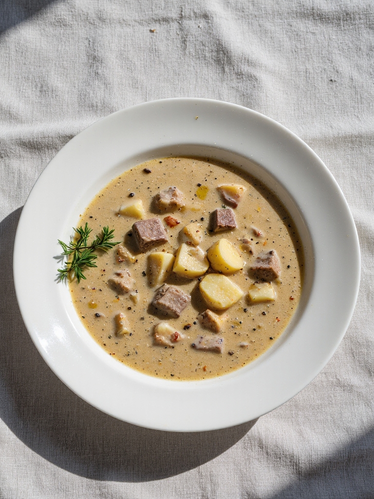 hearty creamy beef soup
