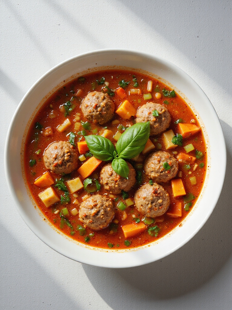 hearty italian meatball soup