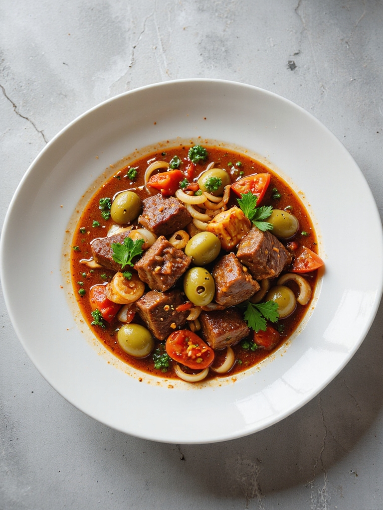 hearty mediterranean beef dish