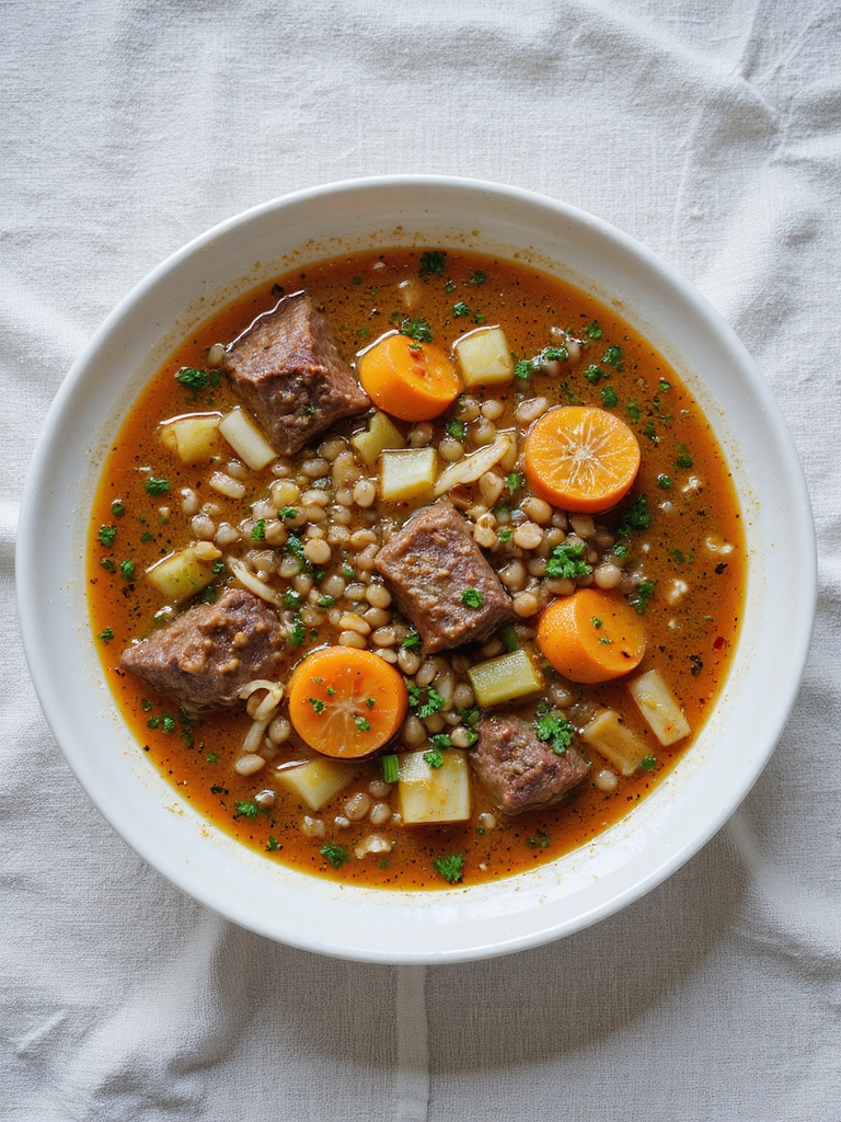 hearty mediterranean beef soup