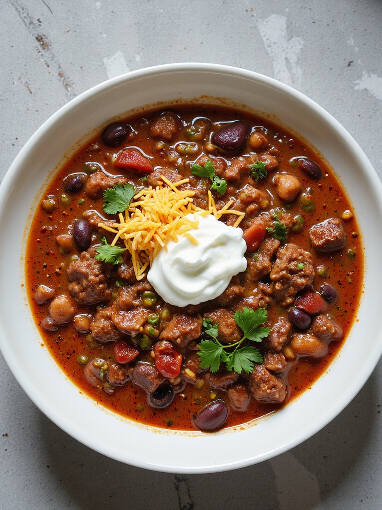hearty mexican chili dish
