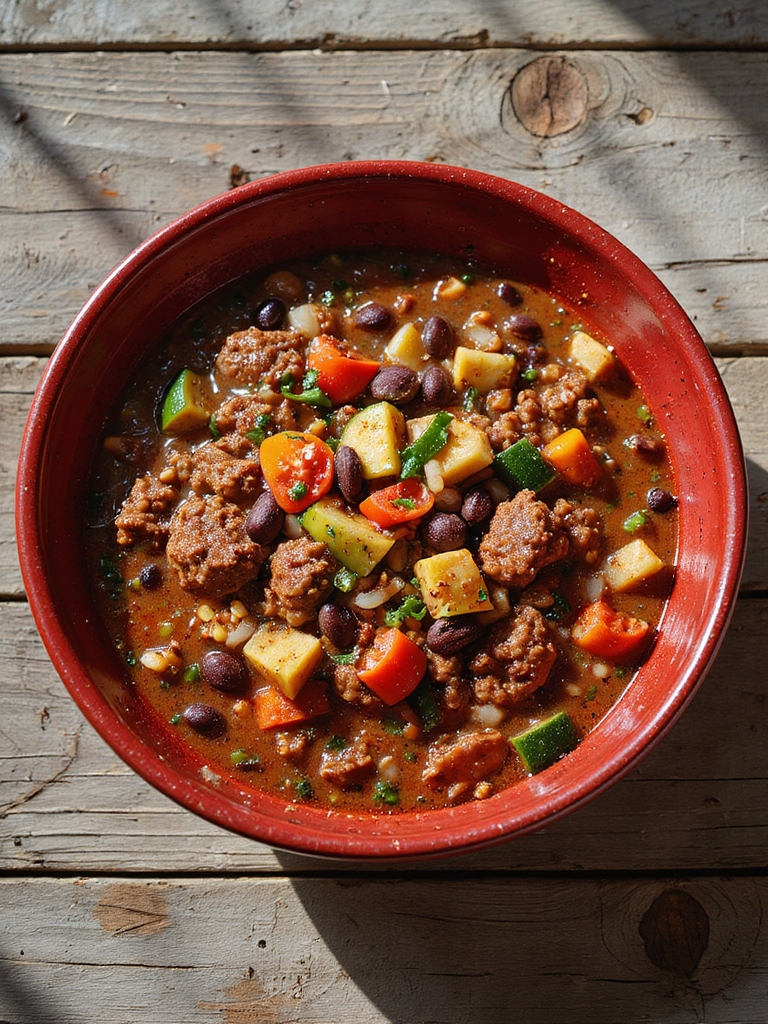 hearty nutritious beef chili