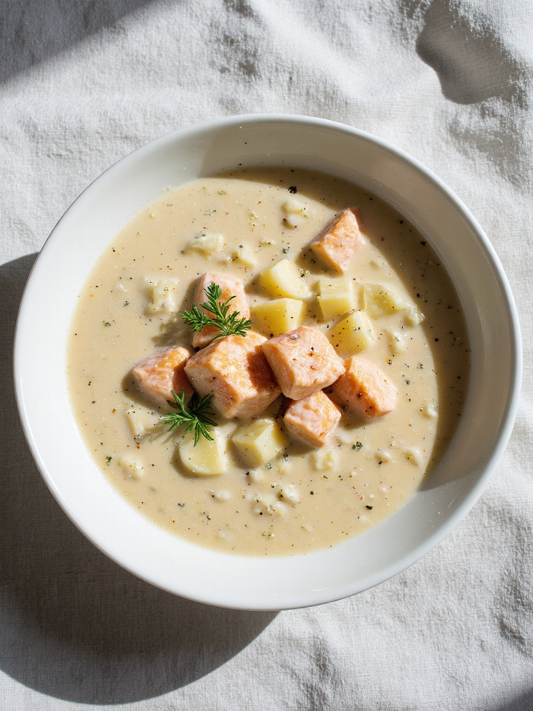 hearty salmon potato chowder