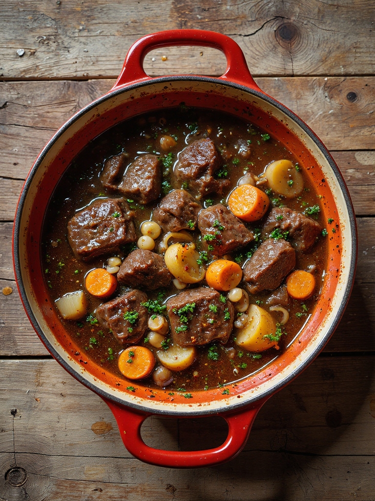 hearty slow cooked beef stew