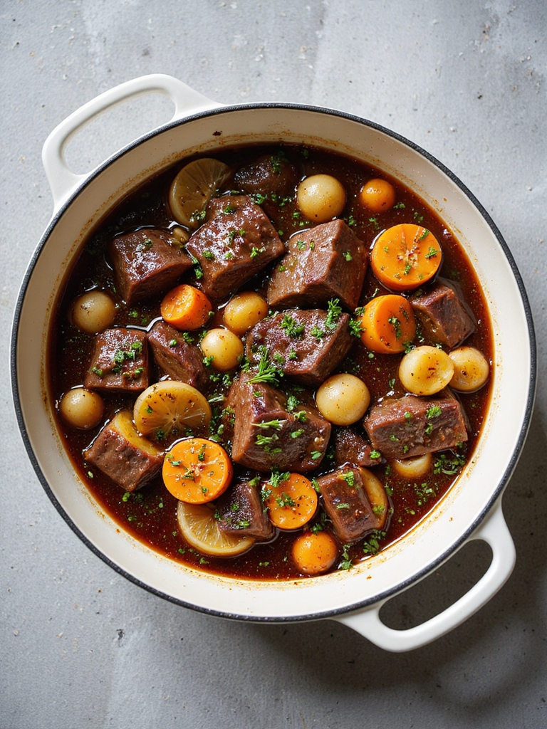 hearty slow cooked beef stew