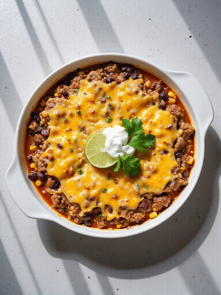 hearty southwestern beef casserole