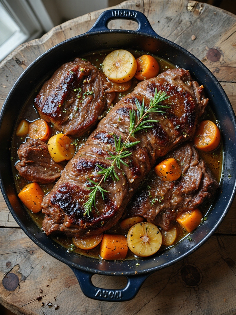 herb infused slow cooked roast