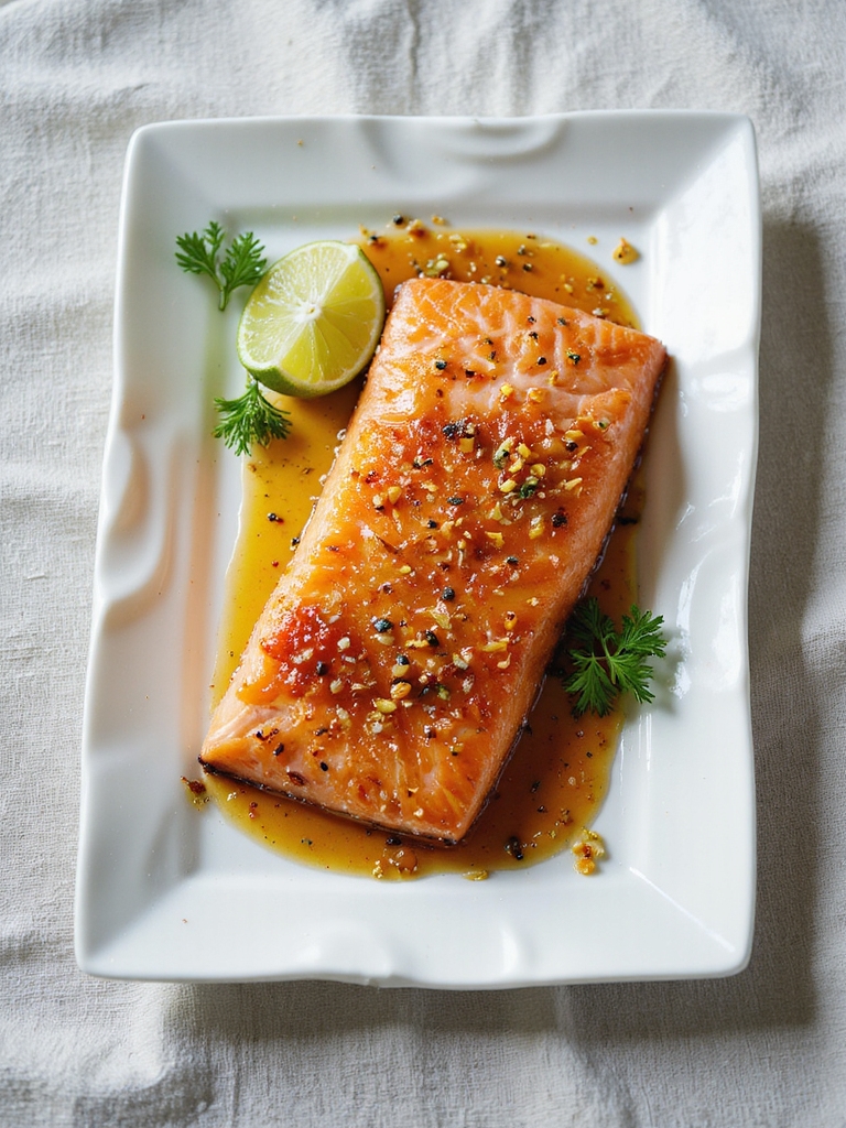honey lime glazed salmon