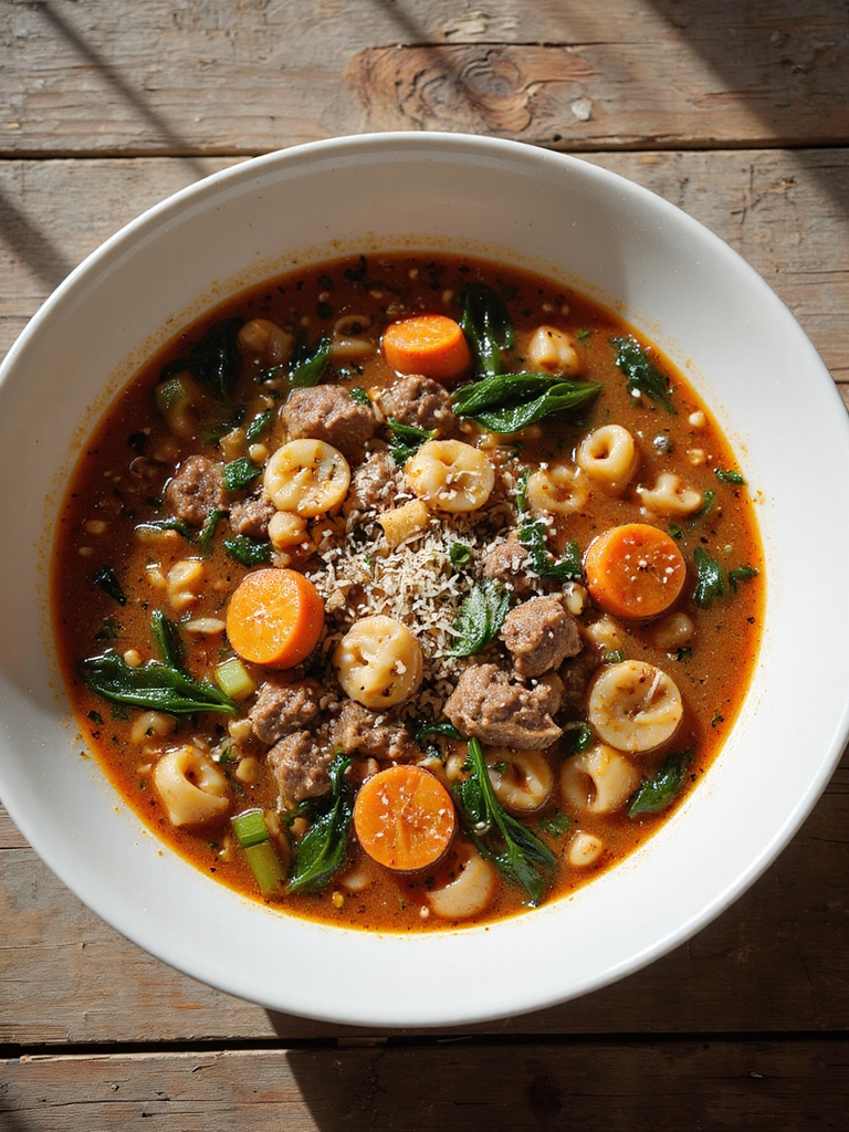 italian beef pasta soup