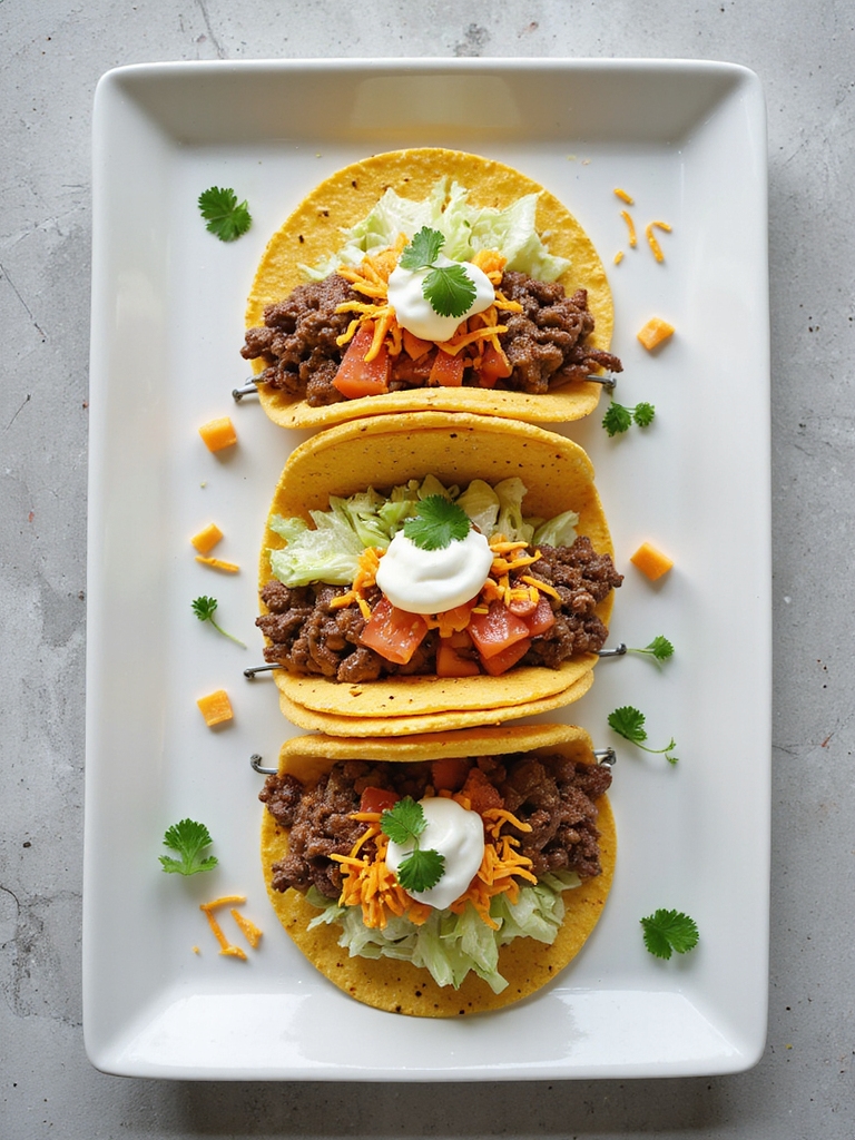 leftover ground beef tacos