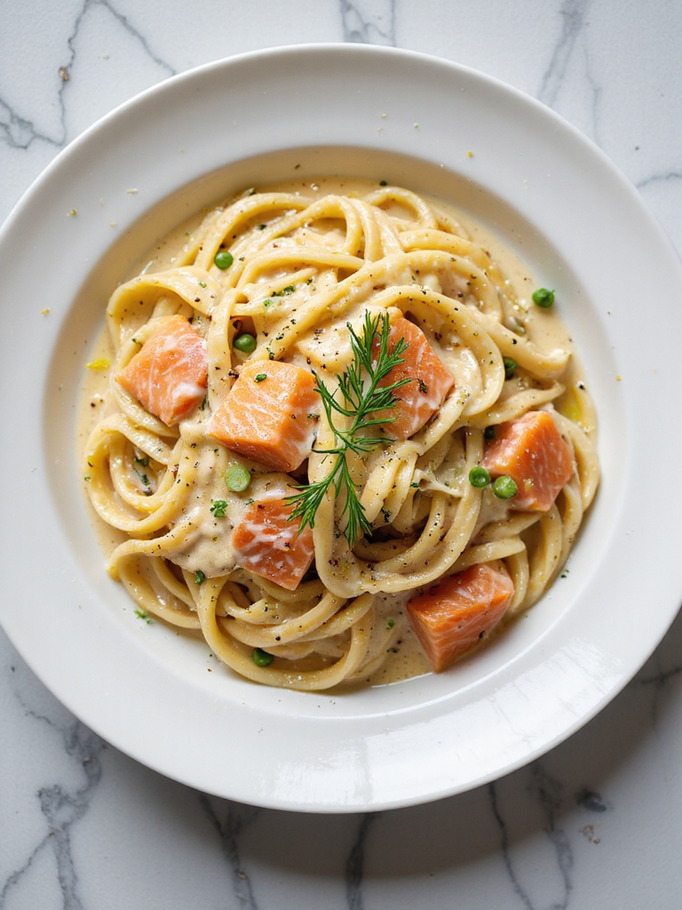 lemon dill smoked salmon pasta