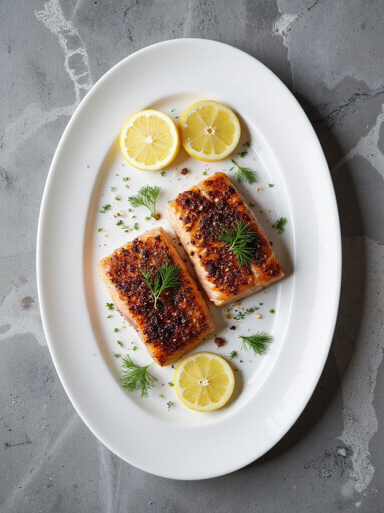 lemon herb blackened salmon