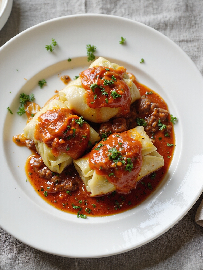 low carb cabbage beef rolls