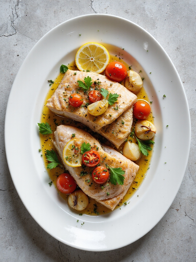 mediterranean baked sea bass