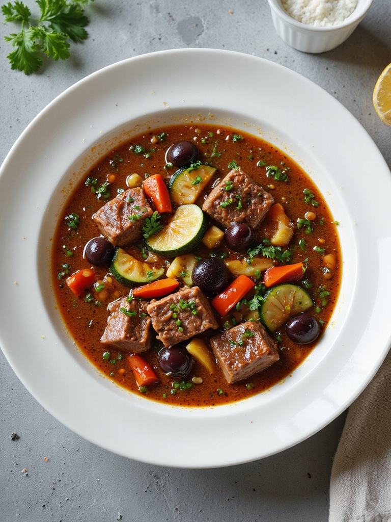 mediterranean beef veggie soup