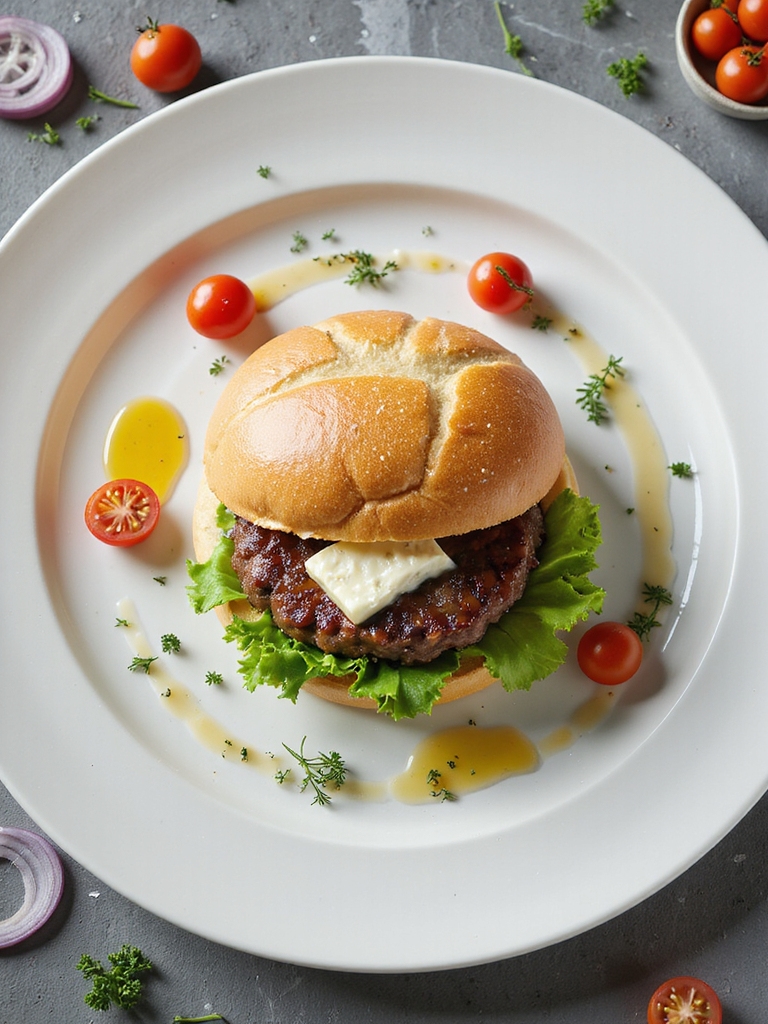 mediterranean feta stuffed burger