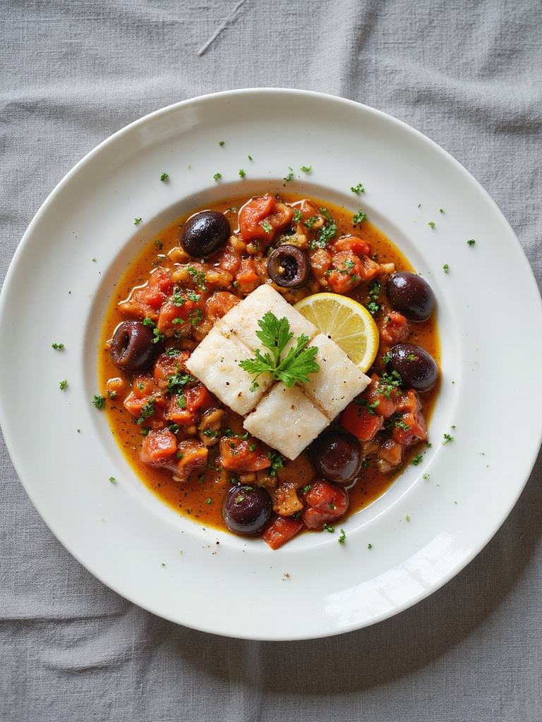 mediterranean fish tomato dish