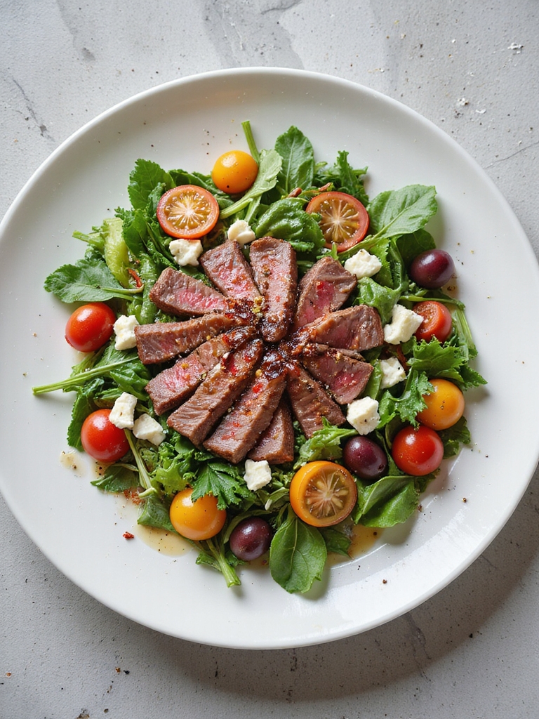 mediterranean sirloin steak salad