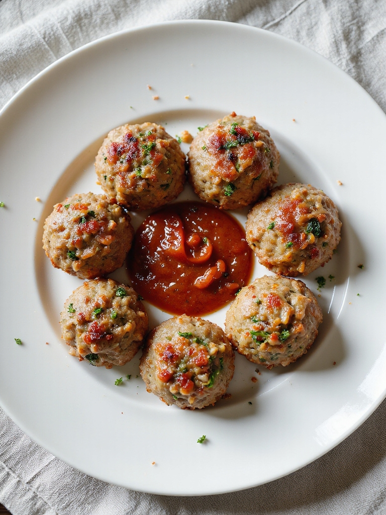 nutritious baked beef meatballs