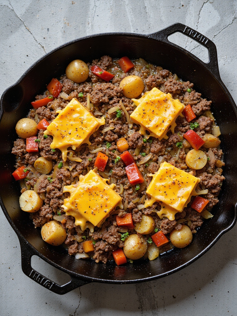one pan ground beef skillet
