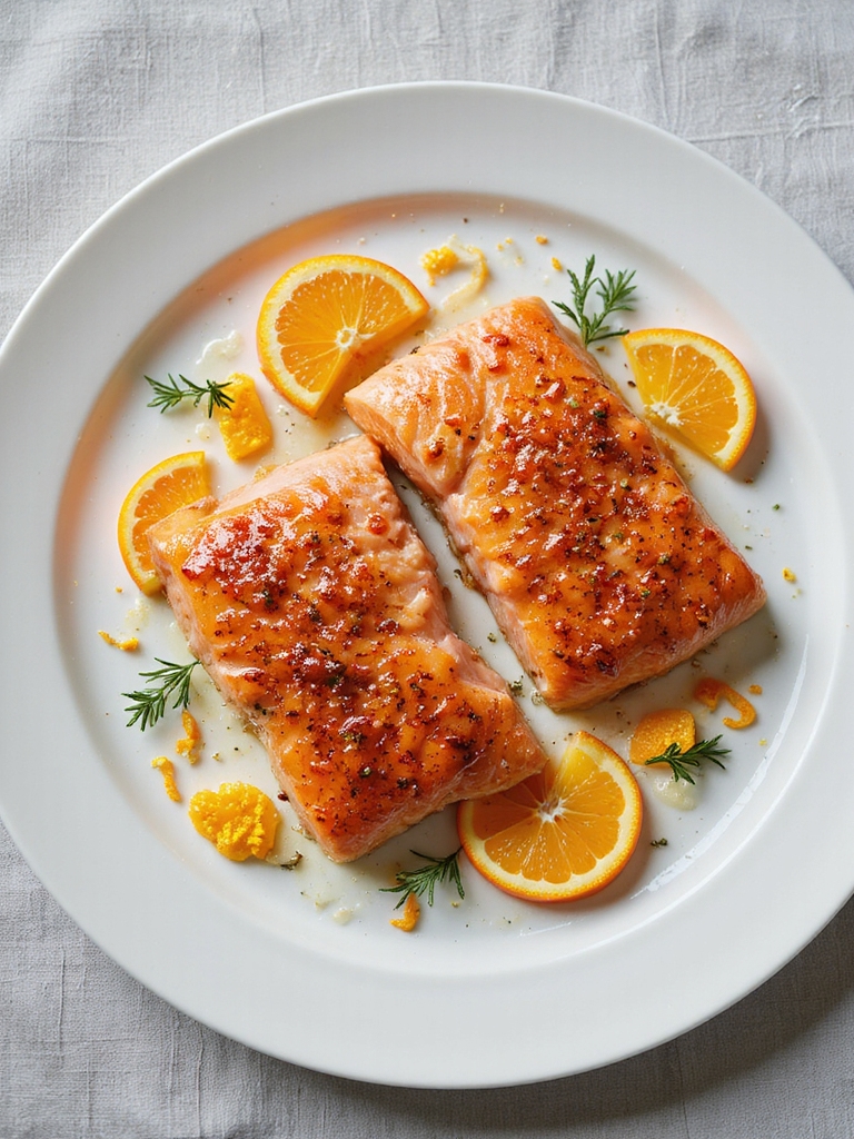 orange infused baked salmon