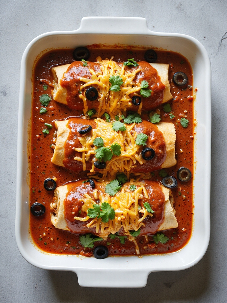 oven baked beef enchilada burrito