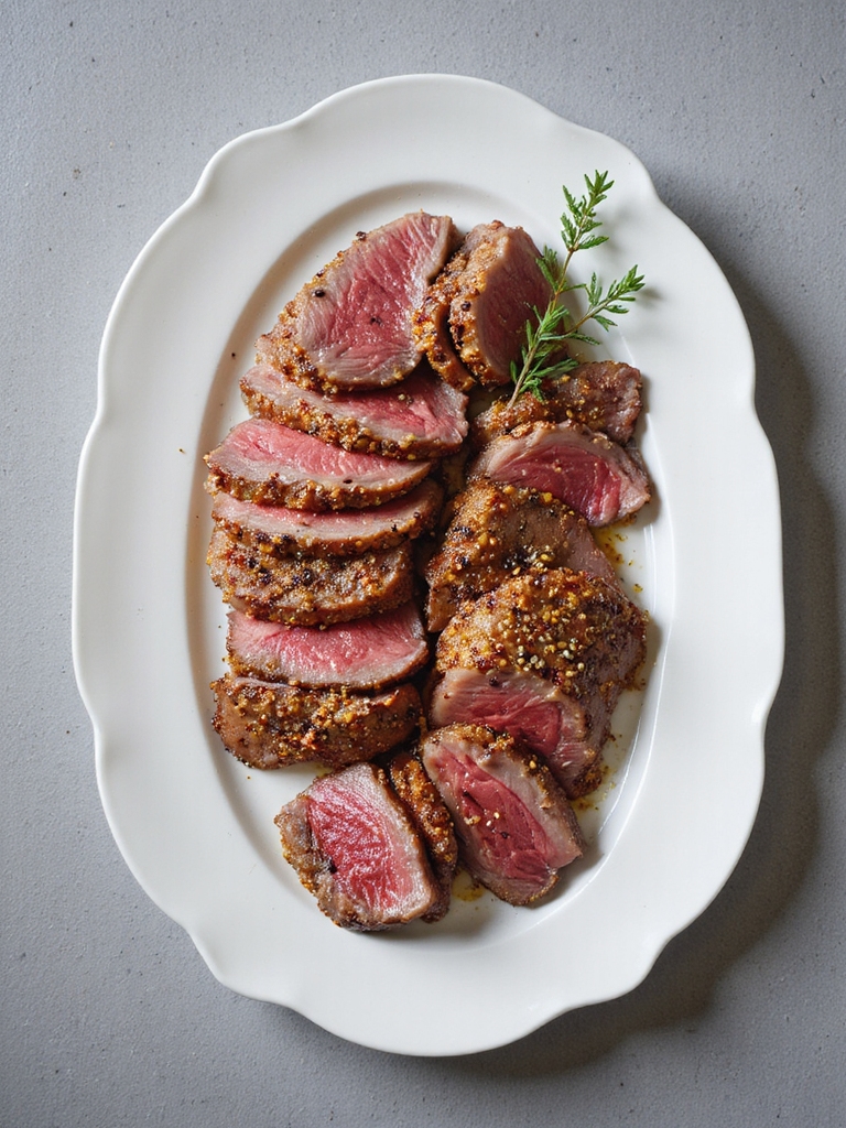peppercorn mustard crusted tenderloin