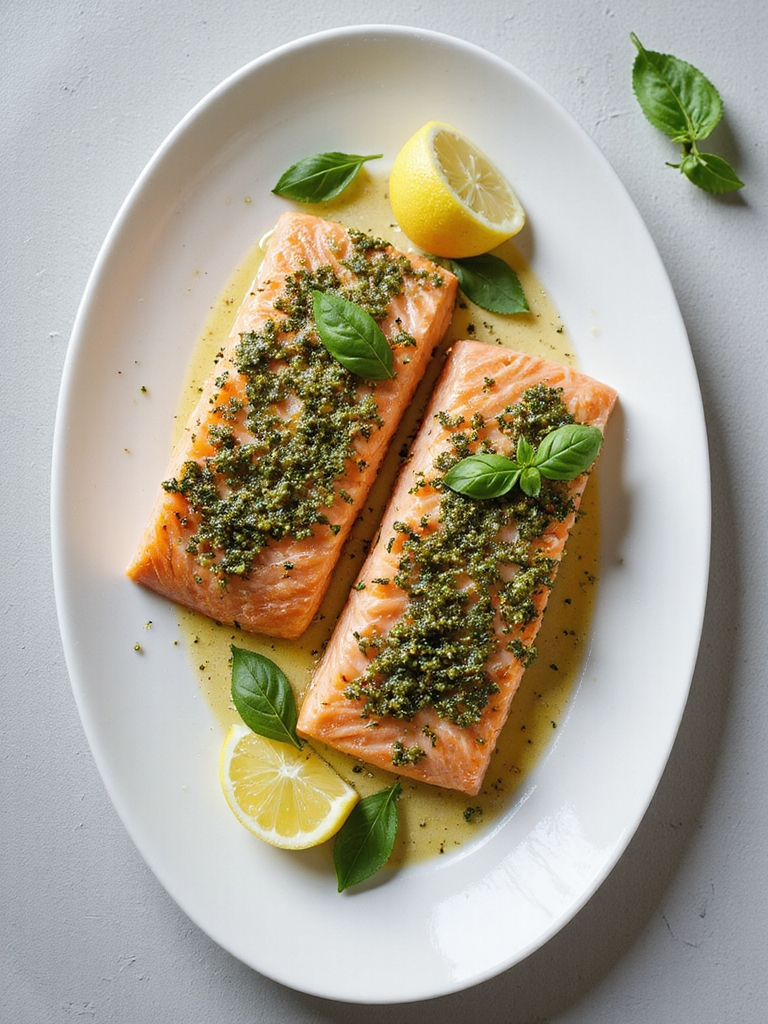 pesto salmon air fryer recipe