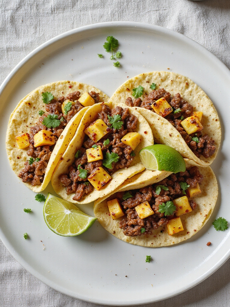 pineapple beef taco fusion
