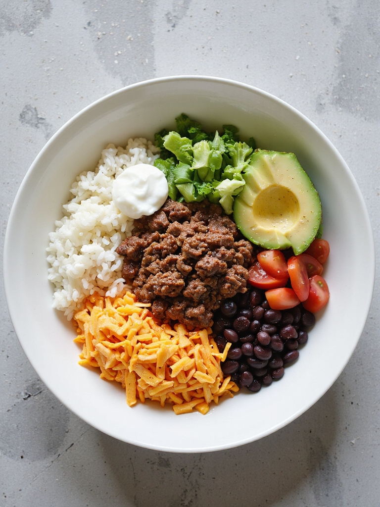 quick beef burrito bowl