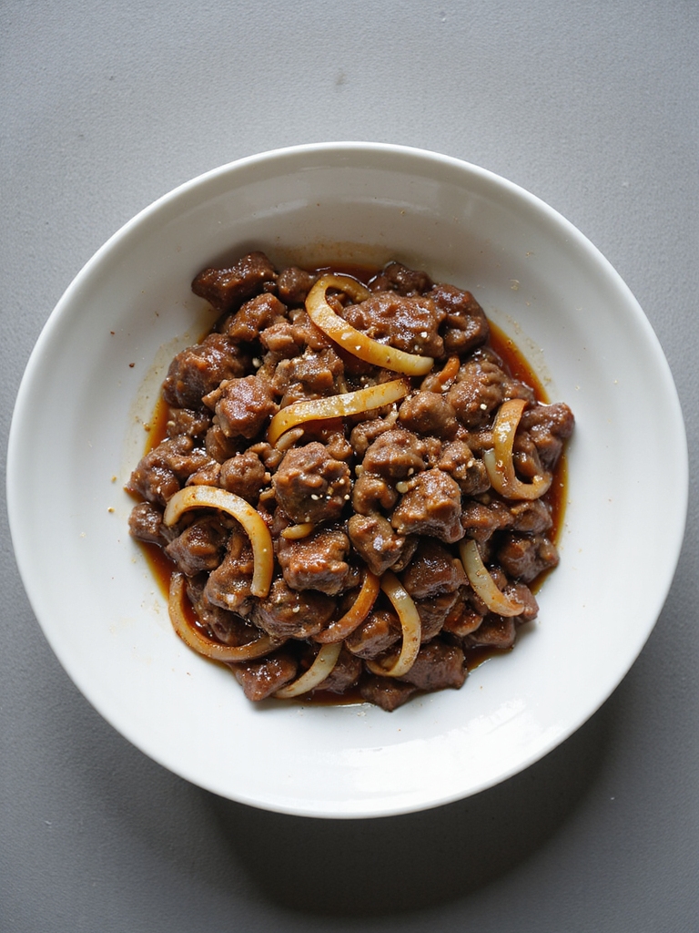 quick beef onion stir fry