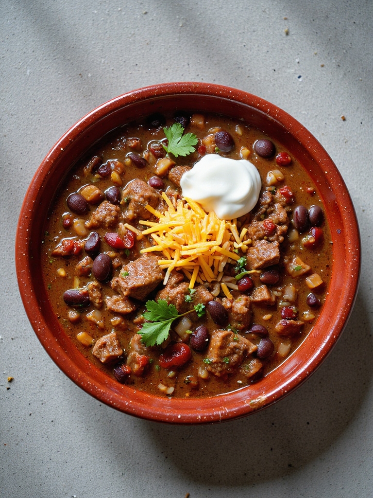 quick flavorful beef chili
