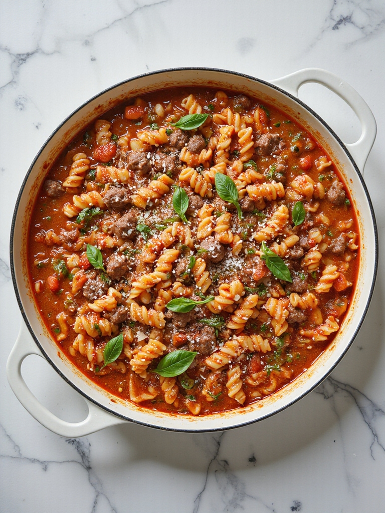 quick one pot beef pasta