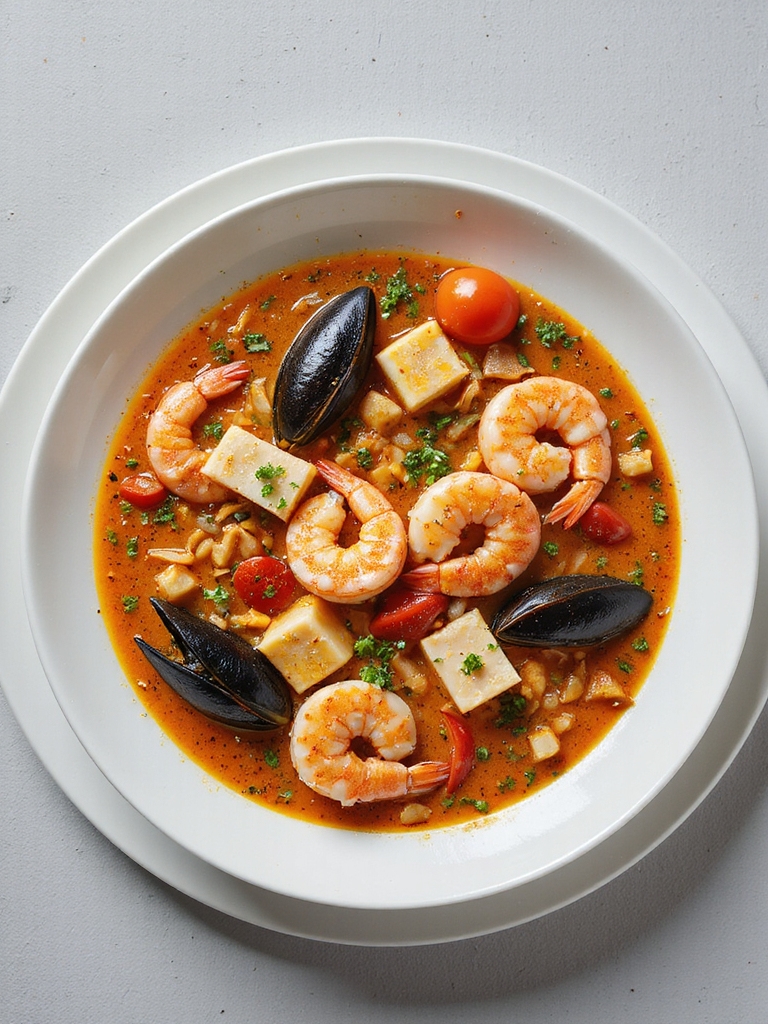 saffron rich seafood stew