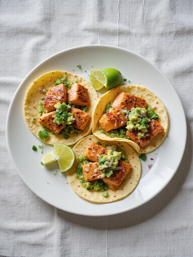 salmon tacos with avocado salsa