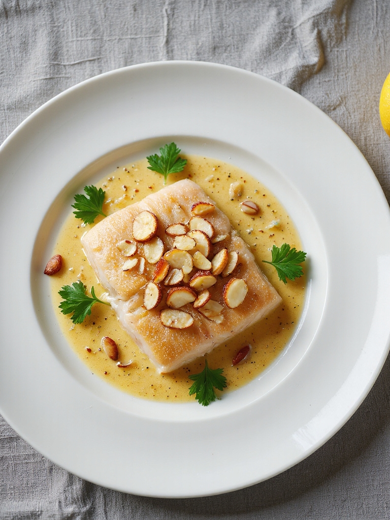 saut ed flounder with almonds
