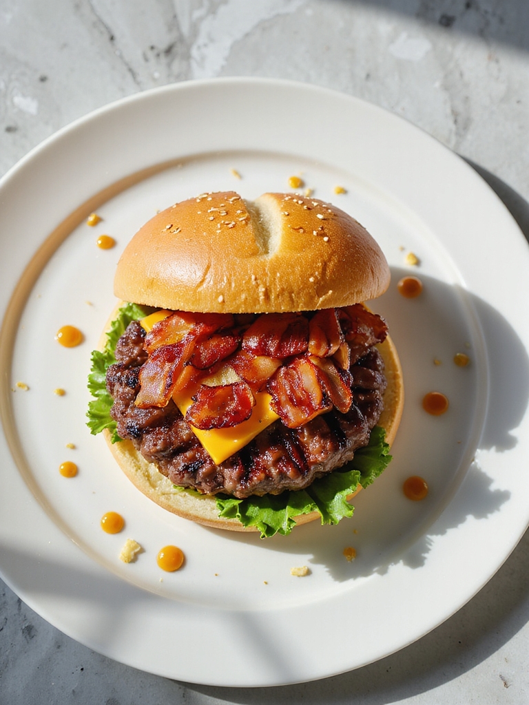 savory beef and bacon burgers