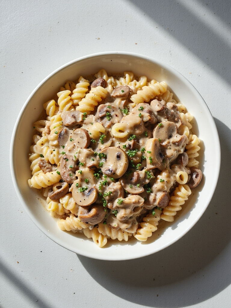 savory beef with creamy sauce