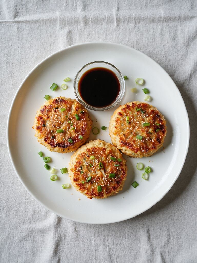 savory ginger soy salmon patties