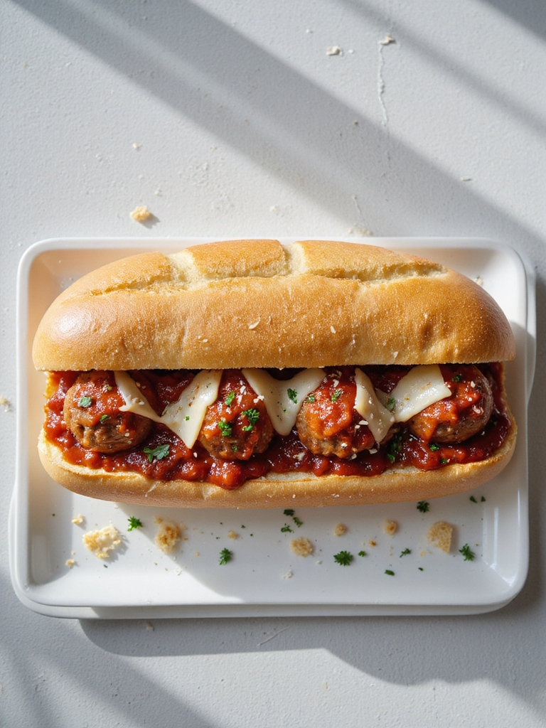 savory italian meatball sandwiches