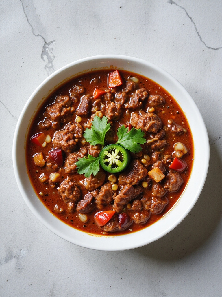 savory keto ground beef chili