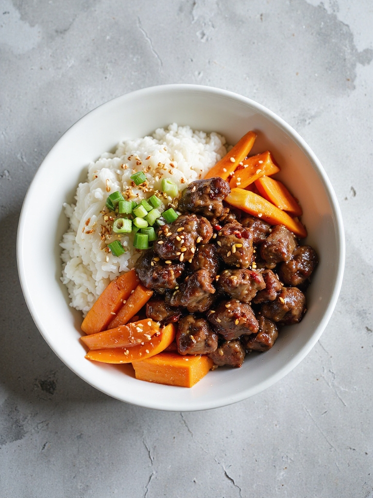 savory korean beef bowl