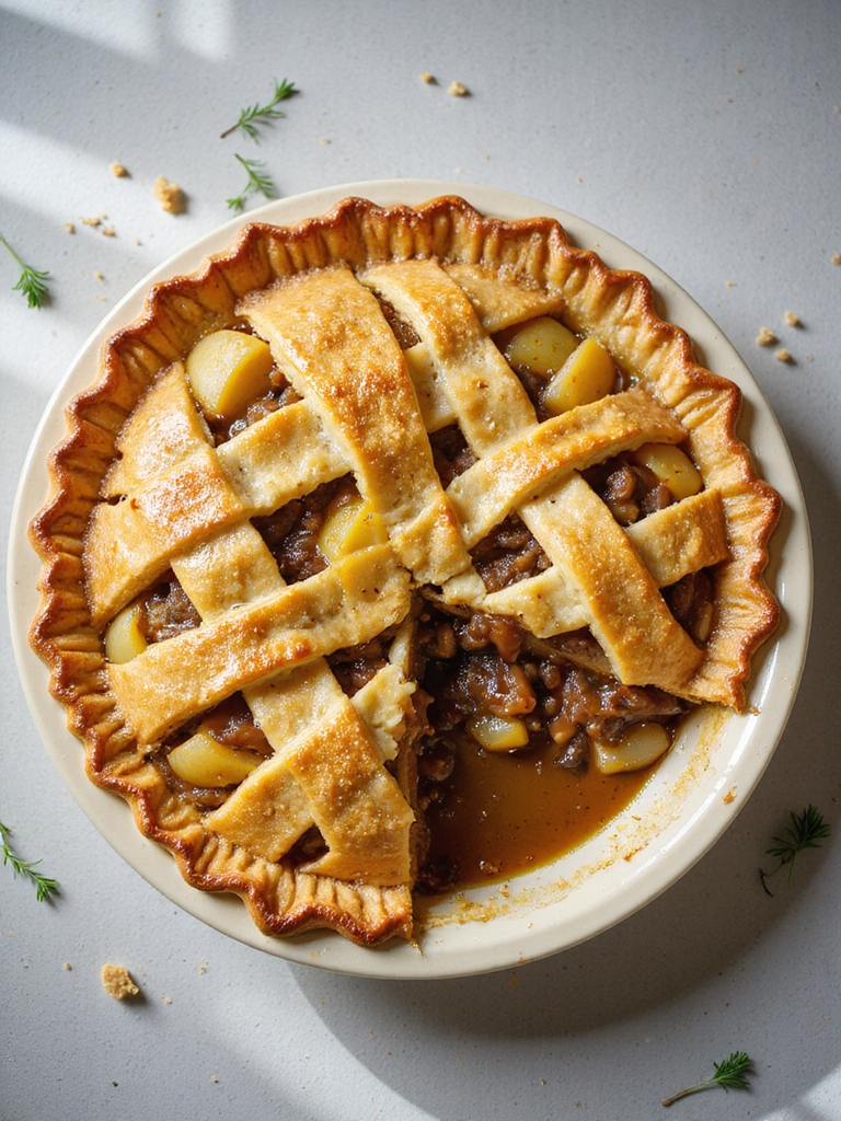 savory meat potato pie