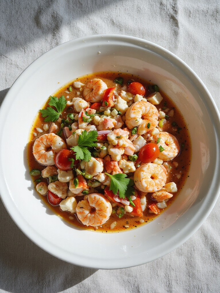 seafood salad with lime