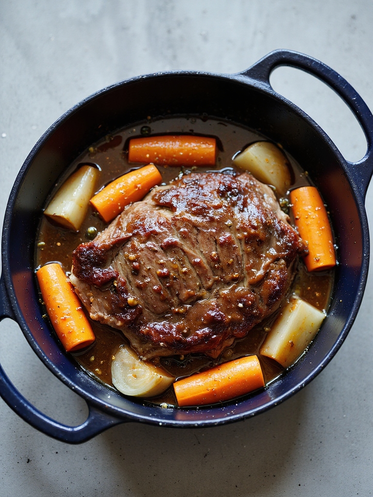 slow cooked flavorful beef roast