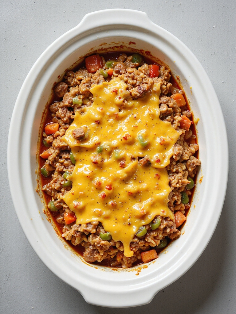 slow cooker stuffed pepper casserole